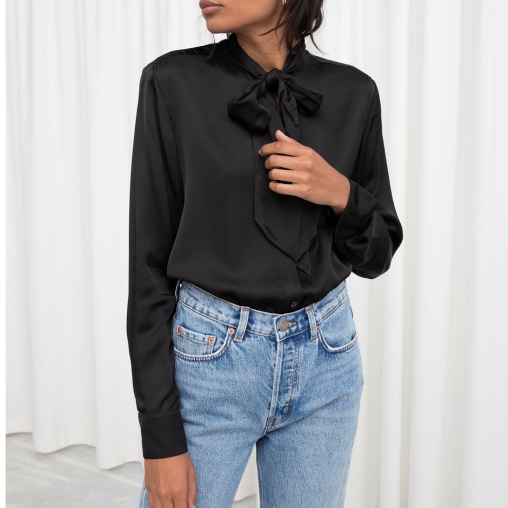 Satin Pussybow Blouse